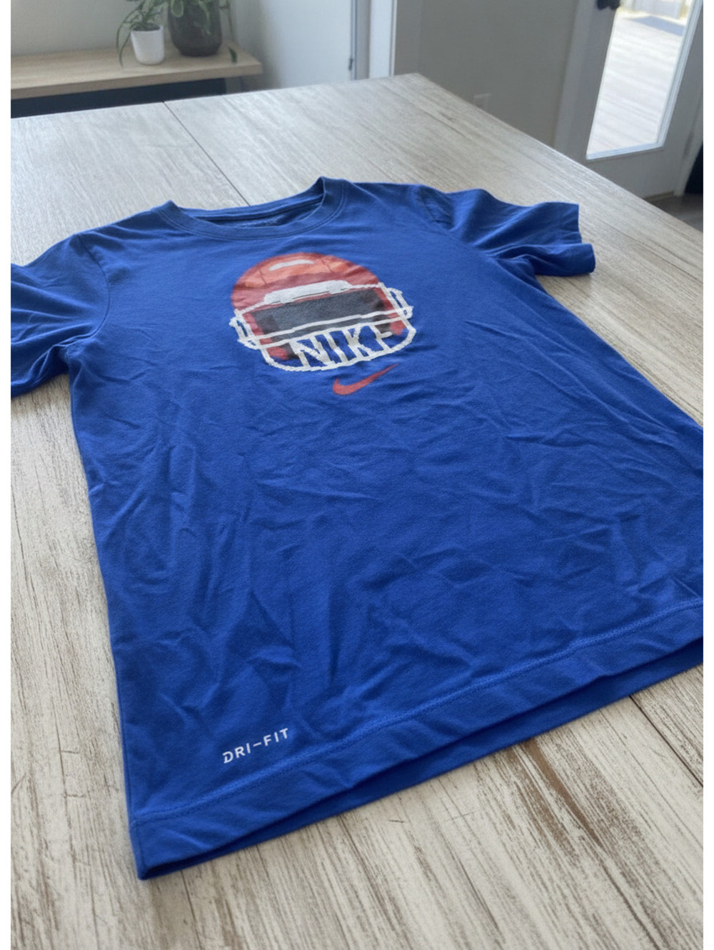 Nike Dri-FIT Blue Graphic T-Shirt The Nike Tee Size Small
